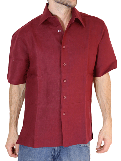 Men's Short Sleeve Hemp Linen Button Down Shirt - Vital Hemp, Inc.