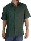 100% Hemp Button Down Men's Shirt Short Sleeve- Hempest - Graphic Comfort
 - 2