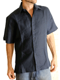 100% Hemp Button Down Men's Shirt Short Sleeve- Hempest - Graphic Comfort
 - 5