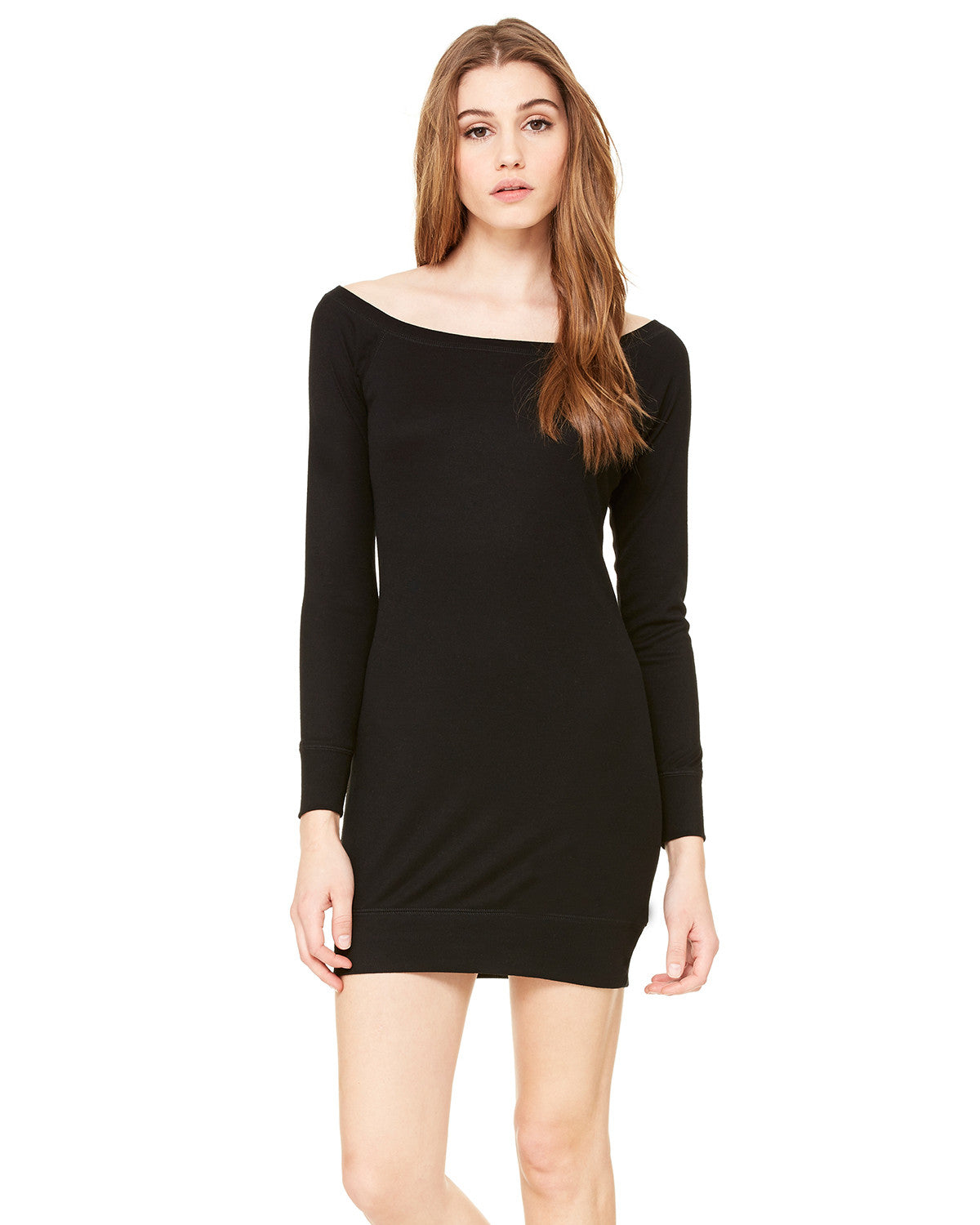 ladies black sweater dress Ladies' Lightweight Sweater Dress - Bella + Canvas